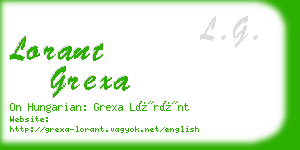 lorant grexa business card